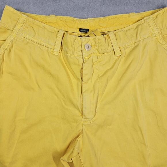 Vintage Polo Ralph Lauren Shorts Mens 36 Yellow 10" Drawstring Y2K Chino Twill - Picture 2 of 15